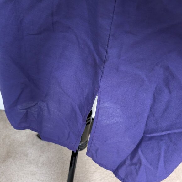 Zapoteco Mexican Embroidered Floral Dress Womens One Size Purple Hand Made - Picture 7 of 10